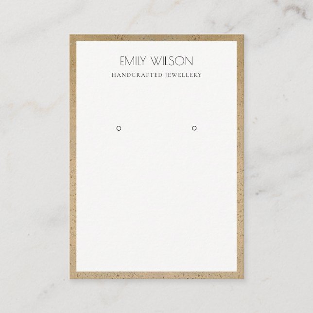 Visning FÖR ÖKAD TERRACOTTA STRUKTUR GRÄNS Visitkort (Framsida)