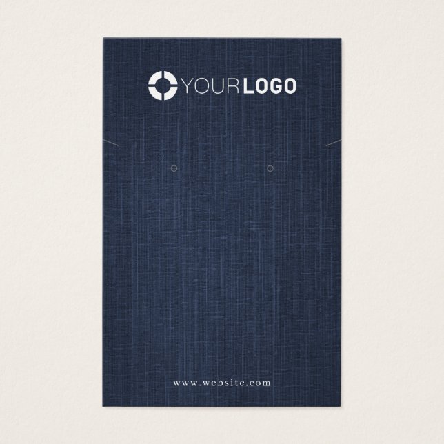 Visning för örling av marin blå anpassningsbar visitkort (Framsida)