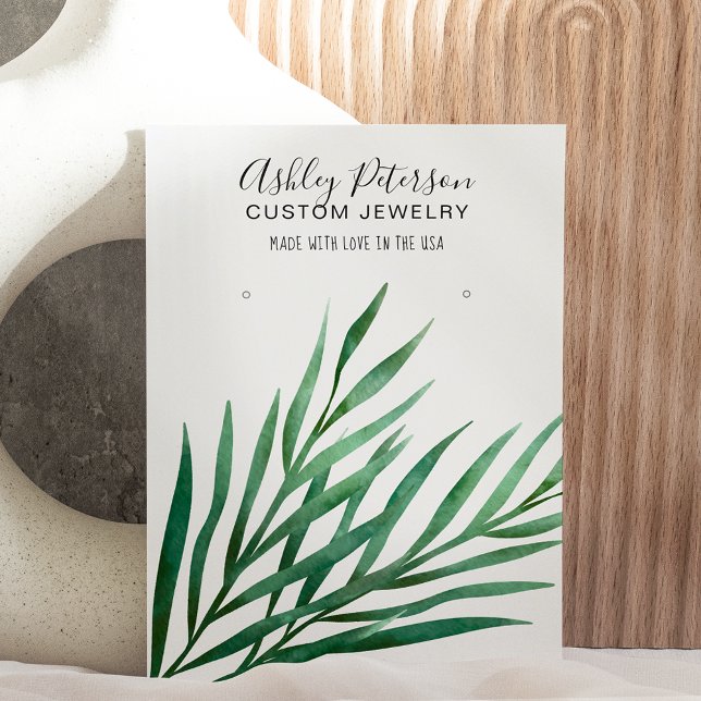 Visning för örning av smycken i handflatan visitkort (Skapare uppladdad)