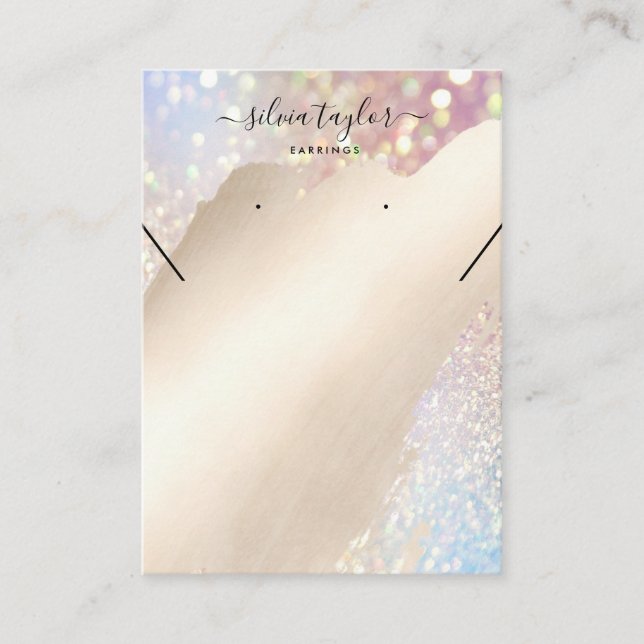 Visning för öronring av logotyp smyckeshalsband visitkort (Framsida)