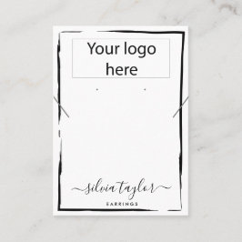 Visning för öronring av logotyp smyckeshalsband visitkort