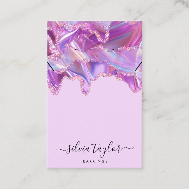 Visning för öronring av logotyp smyckeshalsband visitkort (Framsida)