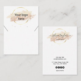 Visning för öronring av logotyp smyckeshalsband visitkort