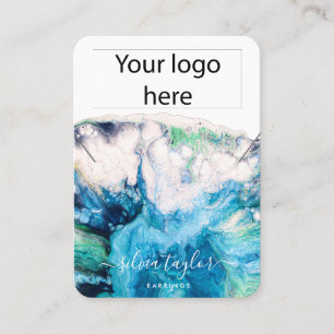 Visning för öronring av logotyp smyckeshalsband visitkort