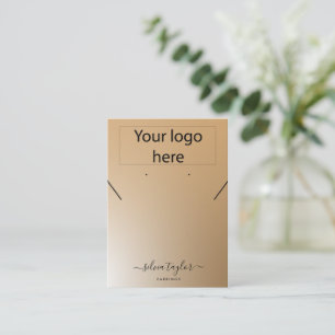 Visning för öronring av logotyp smyckeshalsband visitkort