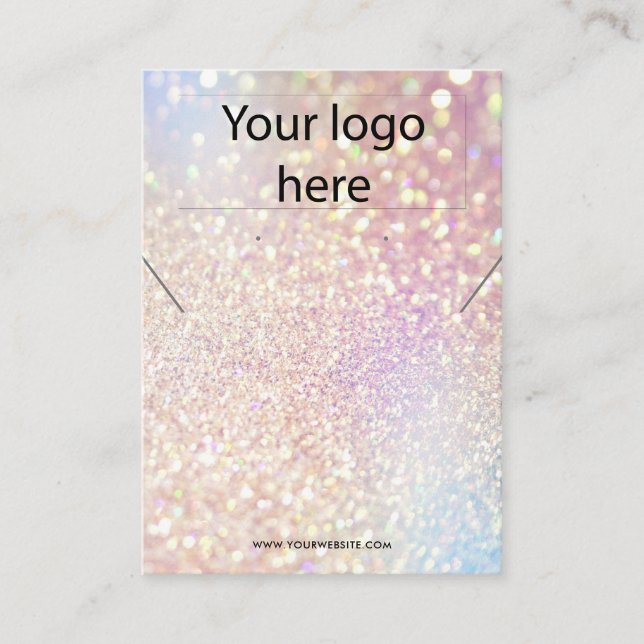 Visning för öronring av logotyp smyckeshalsband visitkort (Framsida)