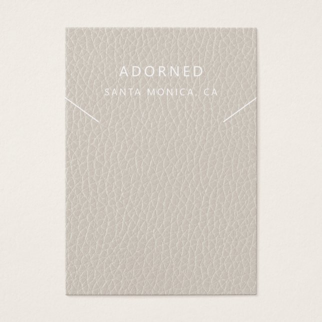 Visning för påfyllnadskort för läder-Chic Visitkort (Framsidan)