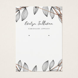 Visning för påfyllningsgeometrisk ram-smycken visitkort