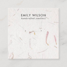 VISNING FÖR PAPPER HANDMADE STUD EARRING FYRKANTIGT VISITKORT