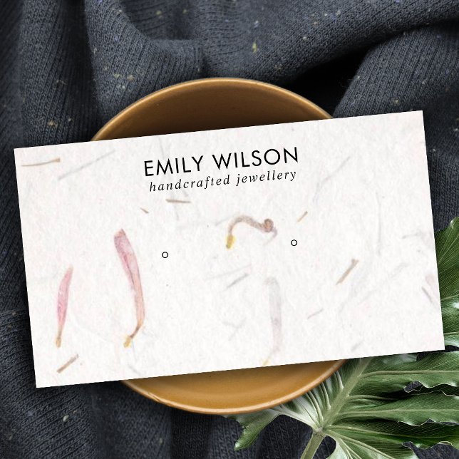  VISNING FÖR PAPPER HANDMADE STUD EARRING VISITKORT (Skapare uppladdad)