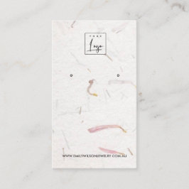 VISNING FÖR PAPPER HANDMADE STUD EARRING VISITKORT