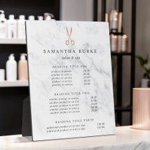 Visning för prissättning/tjänster för Marble & Ro