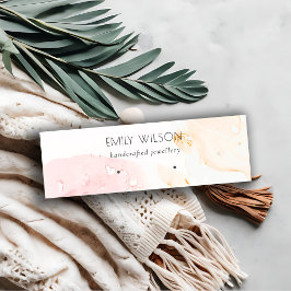 Visning för Rosa av vattenfärgsavläsning för abst Mini Visitkort