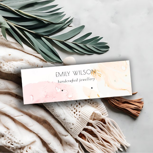 Visning för Rosa av  vattenfärgsavläsning för abst Mini Visitkort (Skapare uppladdad)