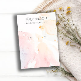 Visning för Rosa av vattenfärgsavläsning för abst Visitkort