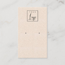 Visning för Rosa Ceramic Struktur Öarring Logotyp Visitkort