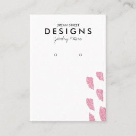 Visning för rosa Glitter-avläsning Visitkort