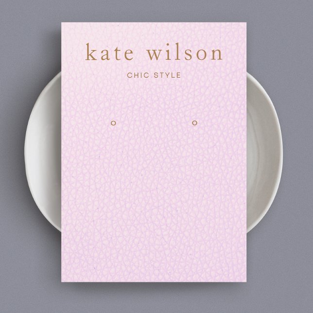 Visning för rosa läder (bild) visitkort (Skapare uppladdad)