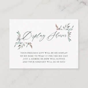 Visning för Rustic Greenery Winter Baby Shower Tilläggskort
