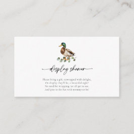 Visning för Rustic Mallard Anka Baby Shower Tilläggskort