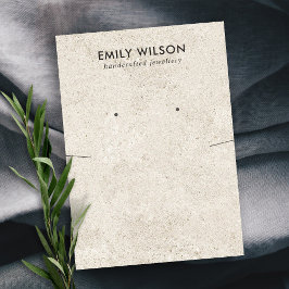 Visning FÖR RUSTISK BENVIT STUCCO NECKLACE EARRING Visitkort