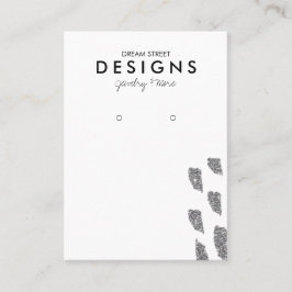 Visning för silver Glitter-avläsning Visitkort