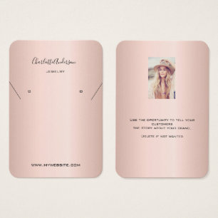 visning för smyckefoto i ro guld visitkort