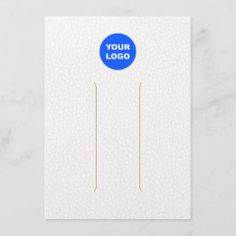 Visning för stora tillagda vita läderhylsor, Logot Tilläggskort