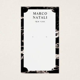 Visning för svart marmor för elegant visitkort