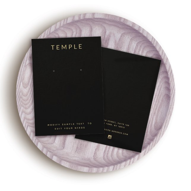 Visning för svart, modern Elegant - avläsning Visitkort (Skapare uppladdad)