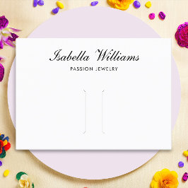 Visning för svart skript i elegant- visitkort