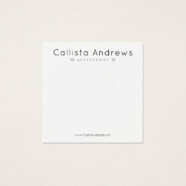 Visning för svartvit Elegant med svartvit Fyrkantigt Visitkort