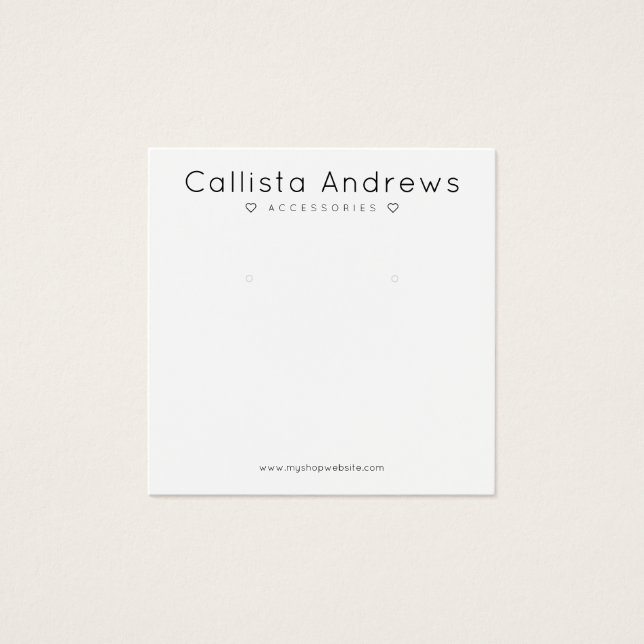 Visning för svartvit Elegant med svartvit  Fyrkantigt Visitkort (Framsida)