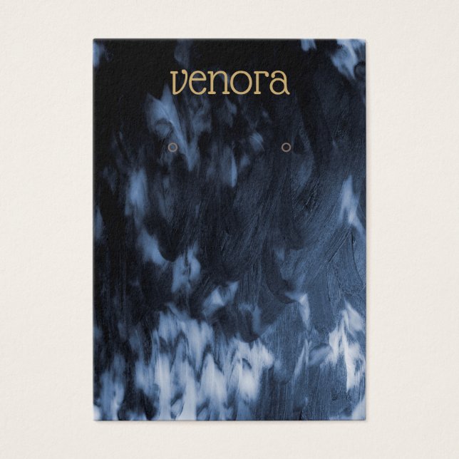 Visning för svartvit målad Abstrakt -  Visitkort (Framsidan)