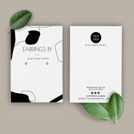 Visning  för svartvitt och svartvitt för abstrakt visitkort