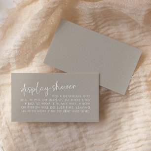 Visning för Taupe-minimalistskript-Möhippa Tilläggskort