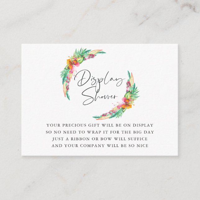 Visning för Tropical Summer Beach Baby Shower Tilläggskort (Framsida)