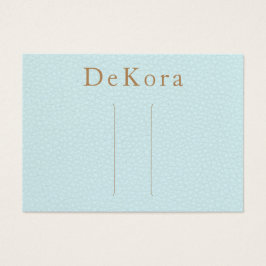 Visning för turkos-läderhårklippshållare visitkort