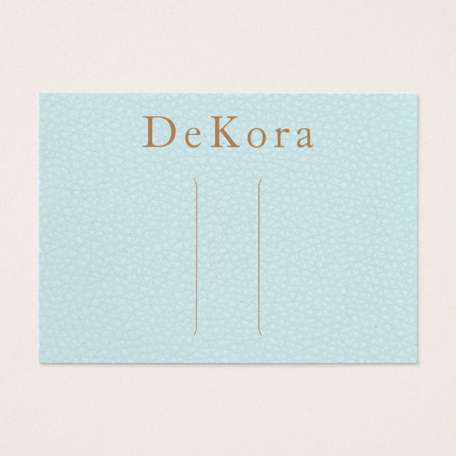 Visning för turkos-läderhårklippshållare visitkort (Framsidan)