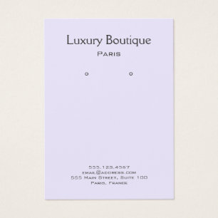 Visning för vanlig minimal blek, lilac Jewelry Ear Visitkort