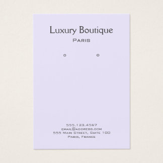 Visning för vanlig minimal blek, lilac Jewelry Ear Visitkort