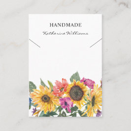 Visning för vattenfärg Necklace | Solros Blommigt Visitkort