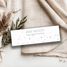 Visning för vattenfärgskonfetti stud-avläsning mini visitkort