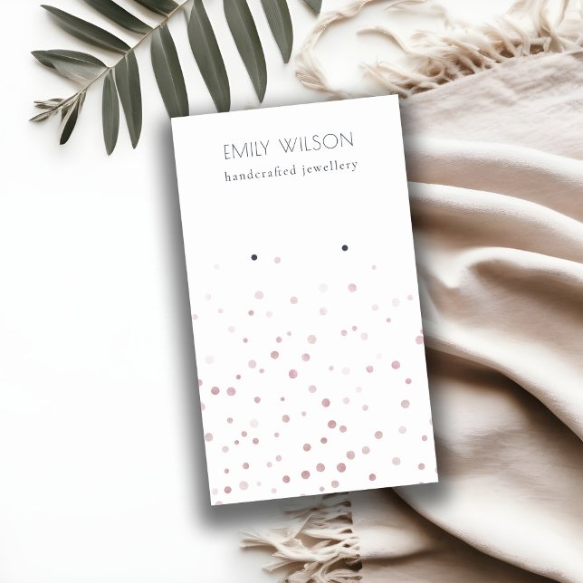 Visning för  vattenfärgskonfetti stud-avläsning visitkort (Skapare uppladdad)