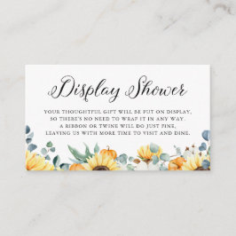 Visning för vattenfärgspumpkin och solrosskena tilläggskort