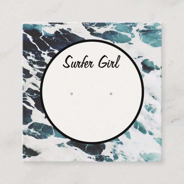 Visning för Vinkar havskustjakt Fyrkantigt Visitkort (Framsida)