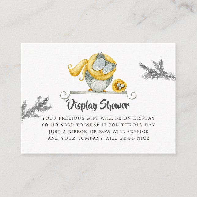 Visning för Vinter-Uggla- för babyskor Tilläggskort (Framsida)