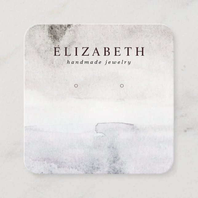 Visning för visning av vattenfärgers Abstrakt Fyrkantigt Visitkort (Framsida)