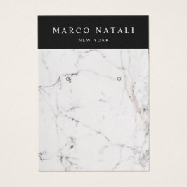 Visning för vit marmor för elegant visitkort