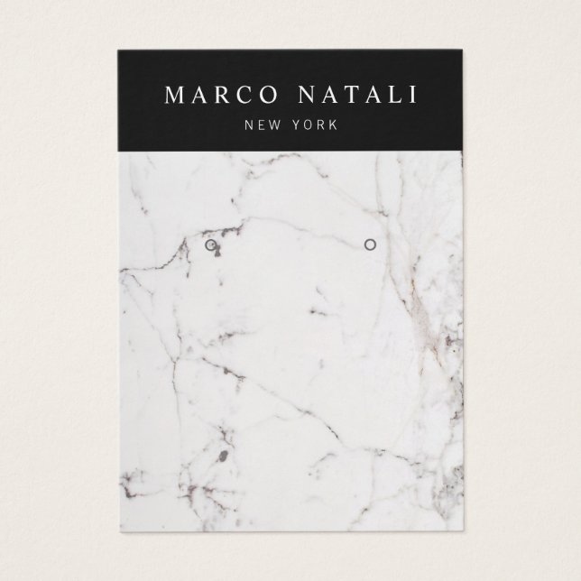 Visning för vit marmor för elegant visitkort (Framsidan)